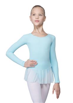 DAD03MJU Long sleeve leotard with skirt,microfiber