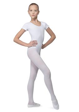 DAD04C Leotard short sleeve, cotton, light blue