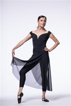 DS6610M High-Waisted Leggings with Long Skirt